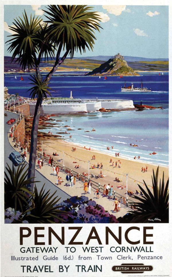 Harry Riley vintage railway poster of Penzance