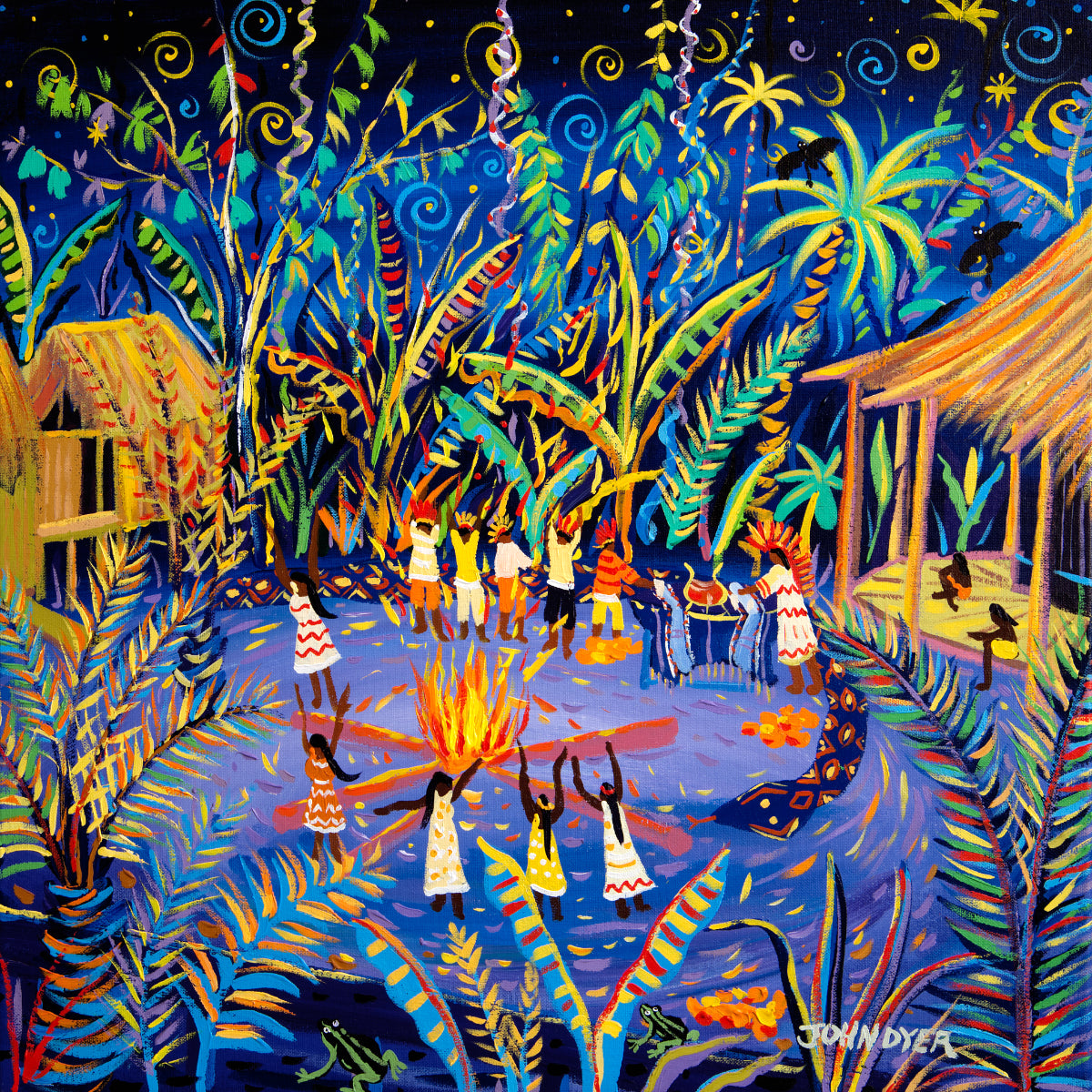 John Dyer Painting  Yawanaw  Tribal Ayahuasca Ceremony 