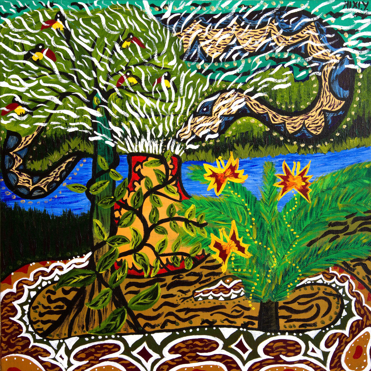  Paintings  of Amazon  Rainforest Artists John Dyer 