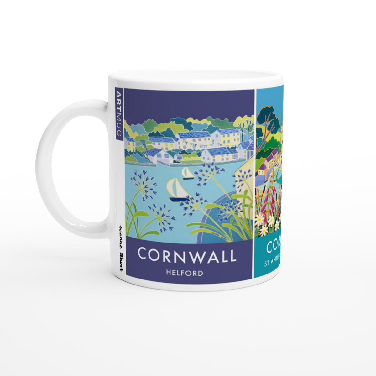 Art mug of Helford and Helford Passage in Cornwall by Joanne Short