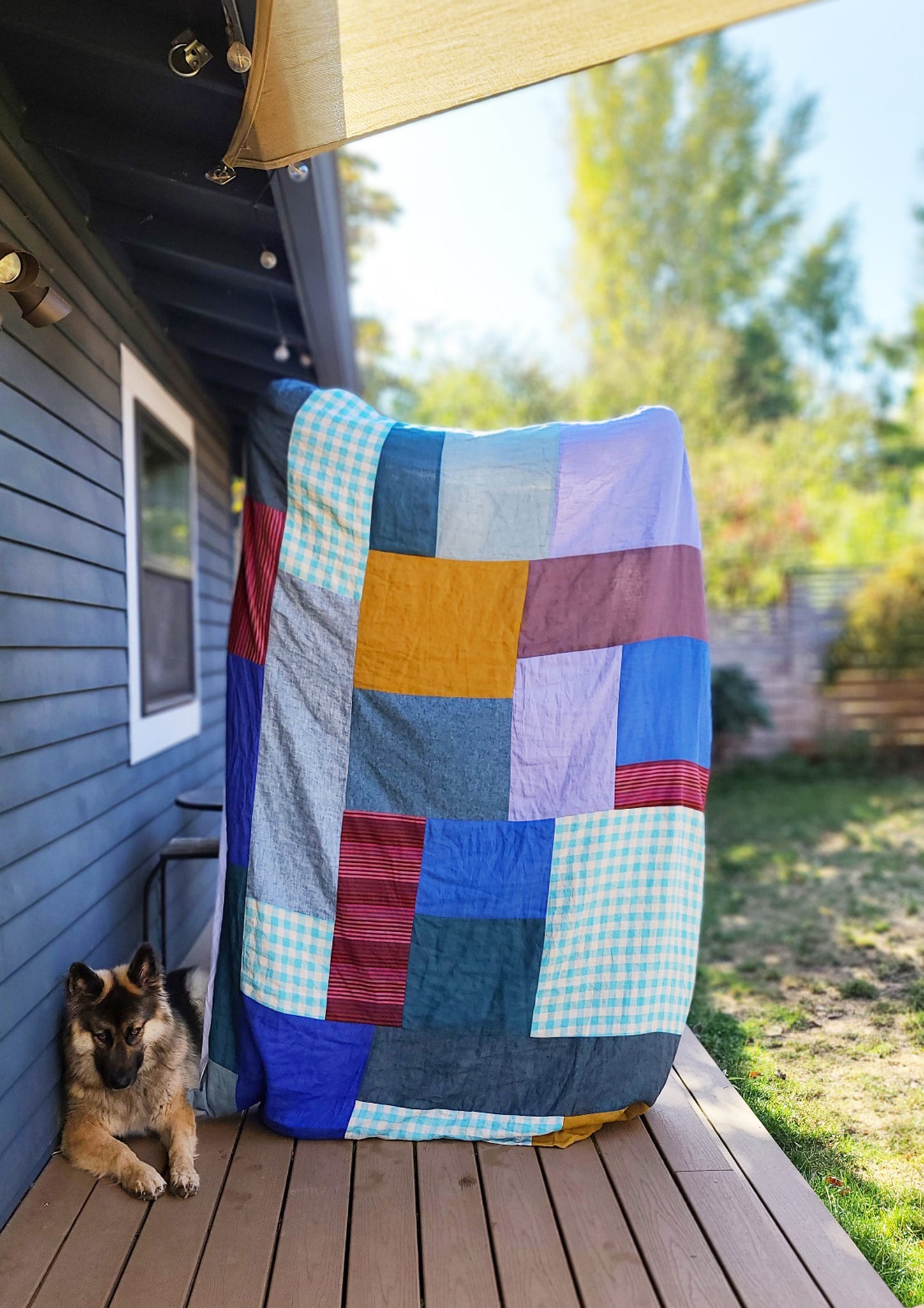 How to sew together a patchwork quilt