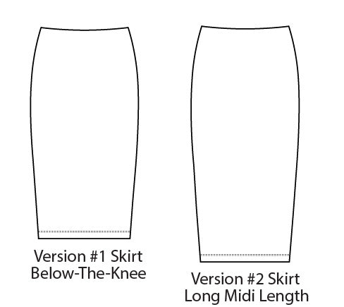Cosmos Sweatshirt & Elemental Pencil Skirt Curvy Fit Sewing Pattern (P ...