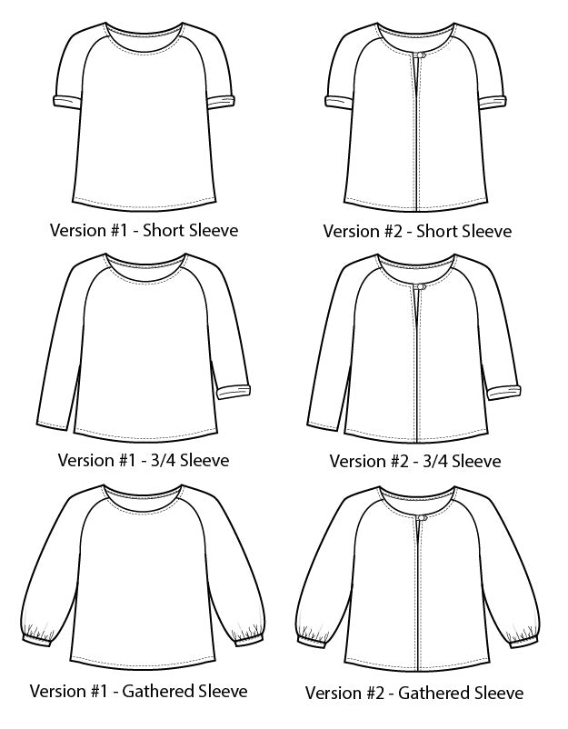 Remy Raglan Top Curvy Fit Sewing Pattern (PDF) – Sew House Seven