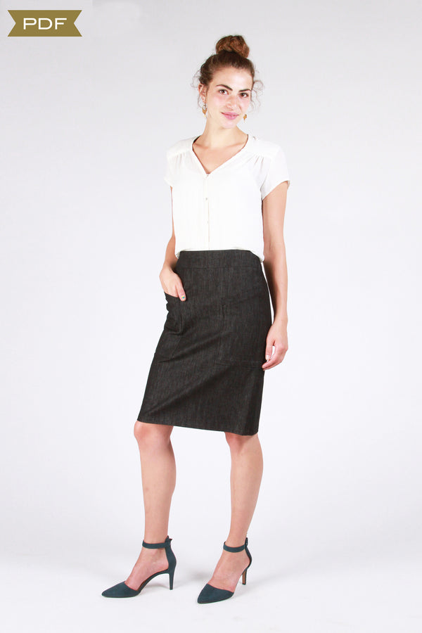 PDF sewing pattern E-Book high waist skirt Daniela