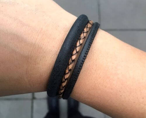 Ongelofelijk Dag Luidruchtig Leren armband zwart – Handmade by Sjiek!