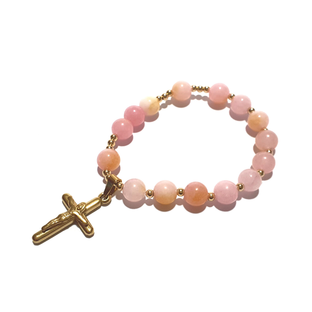 Rosary Bracelet- Gold | Gold bracelet, Rosary bracelet, Bracelets