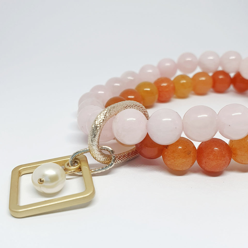 carnelian and rose quartz together benefits