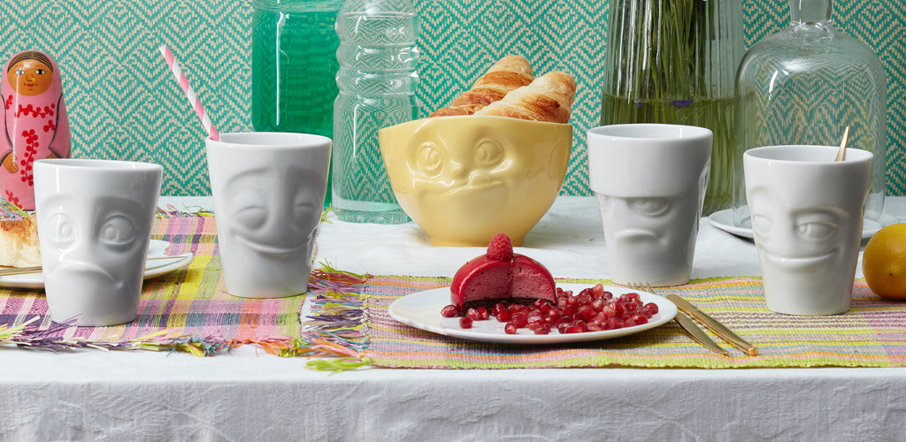 Coffee Mugs by FIFTYEIGHT Products featuring funny faces in premium porcelain.