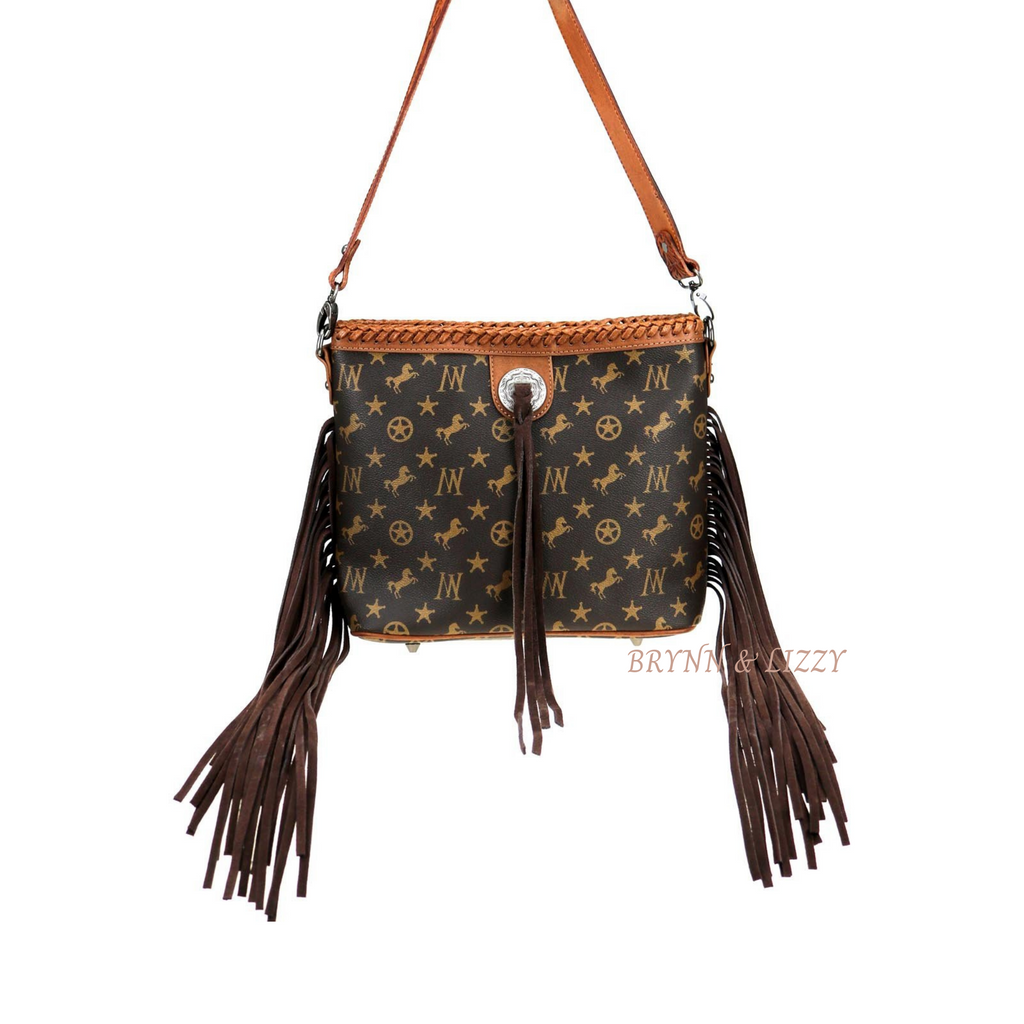 Cowhide Fringe Custom LV / Monotanna West Purse