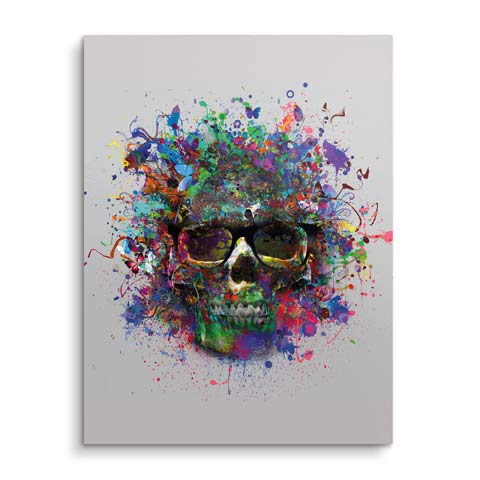 Tableau mural avec tête de mort colorée de ArtMind