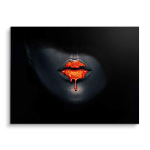 Tableau mural avec des lèvres rouges chez ARTMIND
