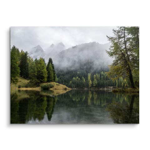 Wandbild mit Bergsee von ARTMIND