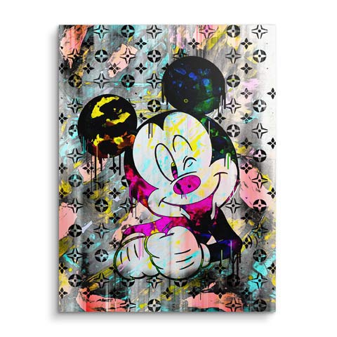 Wall mural with Mickey winking by ARTMIND