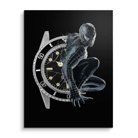 Wandbild Spiderman Rolex Uhr by ARTMIND