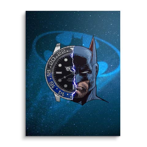 Peinture murale d'une montre Rolex Batman by ARTMIND