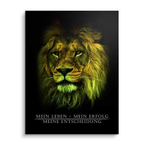 Tableau de motivation avec lion by ARTMIND