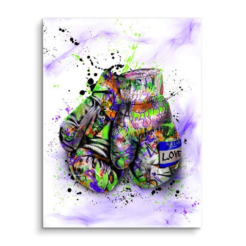 Wandbild mit kreativen Boxhandschuhen by ARTMIND