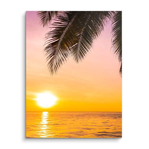 Peinture murale du coucher de soleil des Caraïbes by ARTMIND