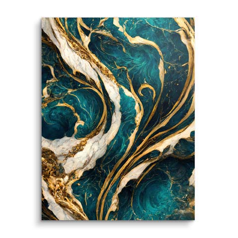 Abstract mural in gold petroleum from ARTMIND