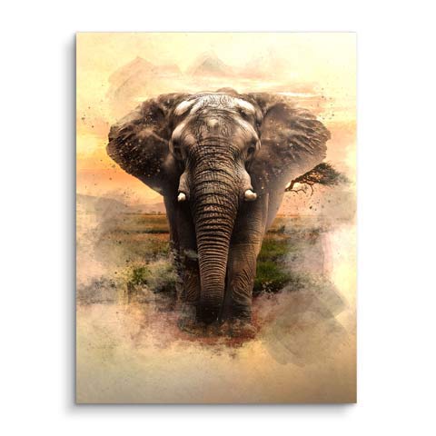 Wandbild eines imposanten Elephant ARTMIND