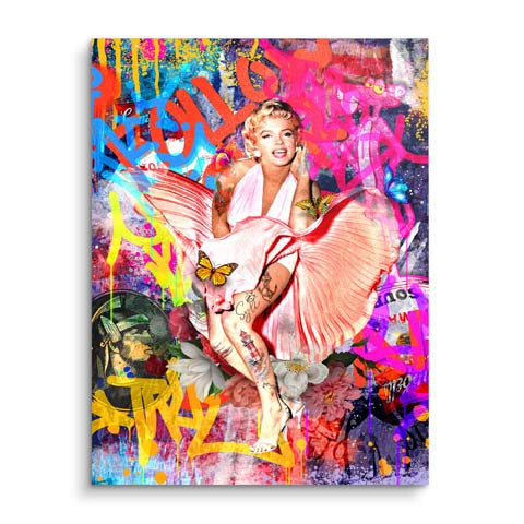 Mural with Marilyn Monroe in Sylt style by ARTMIND