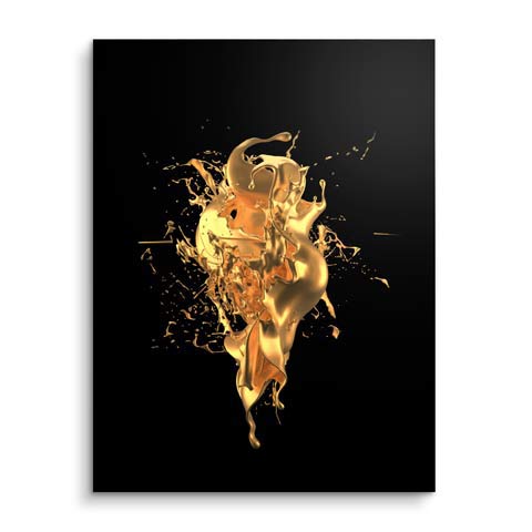 Wandbild mit kreativen golden Splash