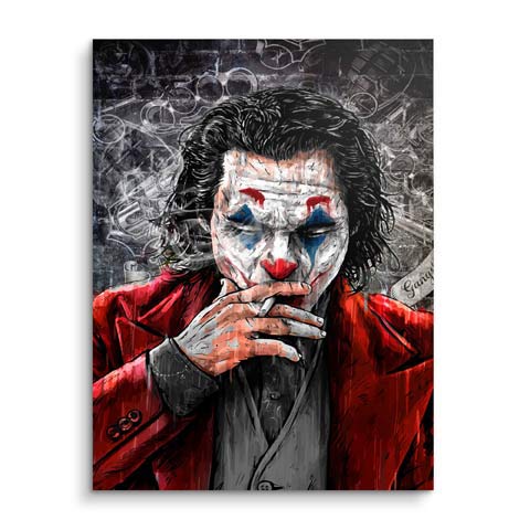 Tableau mural avec Joker fumant style chicano de ARTMIND