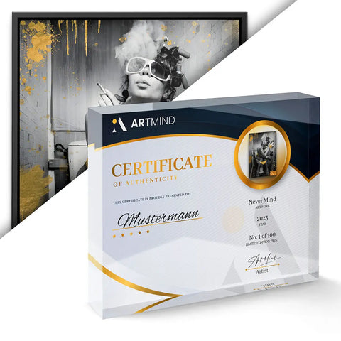 Never mind - Œuvre d'art en édition limitée avec certificat d'authenticité d'ArtMind