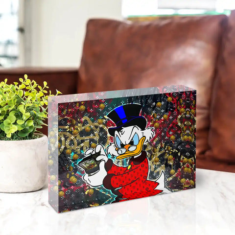 Acrylic block - Bitcoin Scrooge