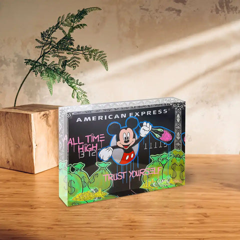 Bloc acrylique - Mickey American Express