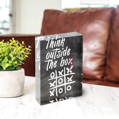 Acrylblock - Motivation Think outside the box