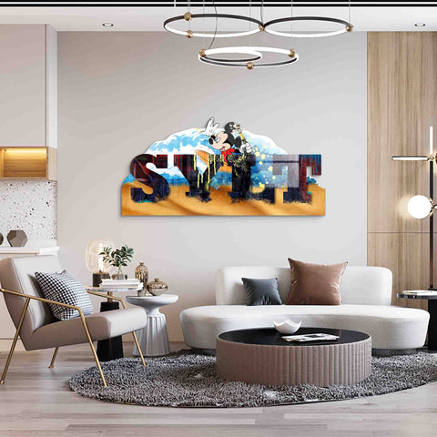 Freeform mural Sylt Collection by ArtMind Micky Surf the wave