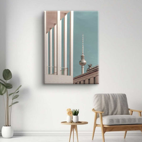 Mural of Berlin television tower by ArtMind