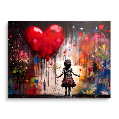 Wall mural - Girl with balloon