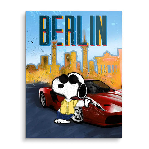 Tableau mural Snoopy à Berlin by ARTMIND