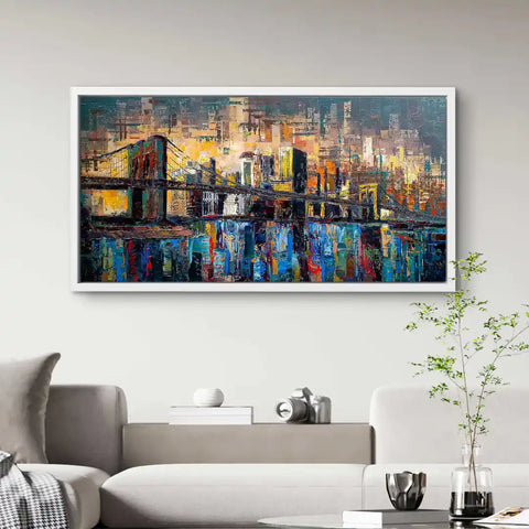 Wandbild von gemalter Brooklyn Bridge von ARTMIND