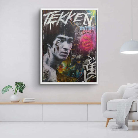 Wandbild - Bruce Lee - retro