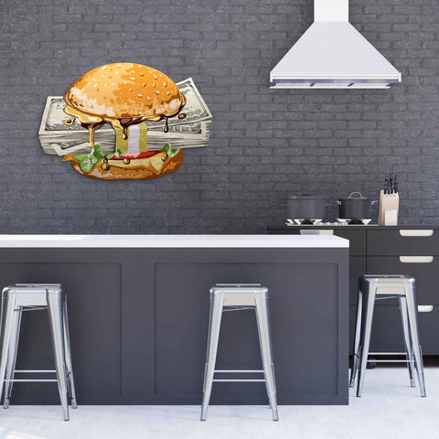 freiform-wallbild-money-burger-kunstwerk-artmind