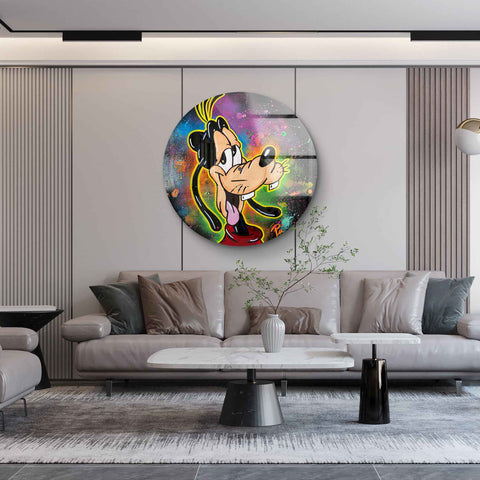 Wall mural as a vinyl record with Goofy by ArtMind