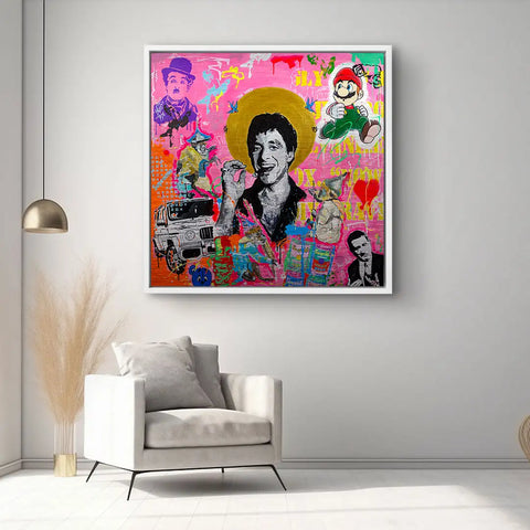 Wall mural with Al Pacino in Pop Art style by ARTMIND