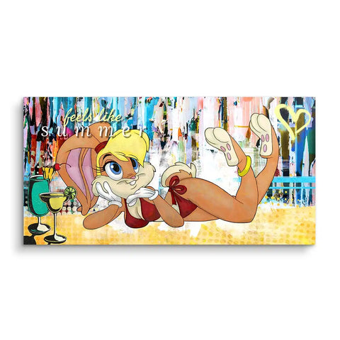 Wall mural with Lola Bunny on the beach by ARTMIND