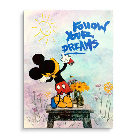 Wandbild mit Micky - Follow your Dreams by ARTMIND