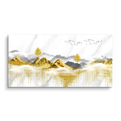 Wandbild - Goldene Berge