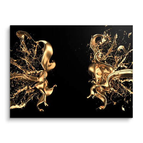 Wandbild mit golden Splash by ARTMIND