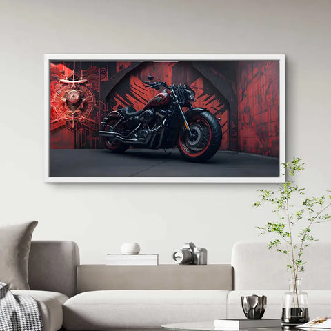 Peinture murale d'une Harley noire de ArtMind