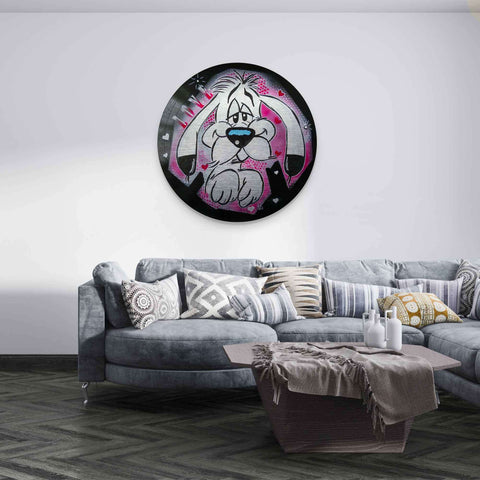 Wall mural as a vinyl record with Idefix by ArtMind