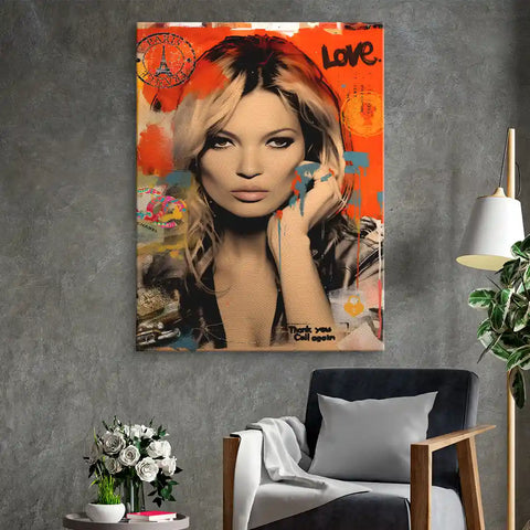 Wandbild - Kate Moss