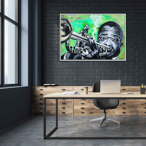 Wandbild Louis Armstrong von Rosmarie Weigert präsentiert von ArtMind