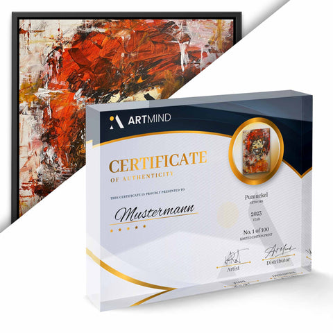 Tableau mural Certificat Pumuckel œuvre d'art ArtMind