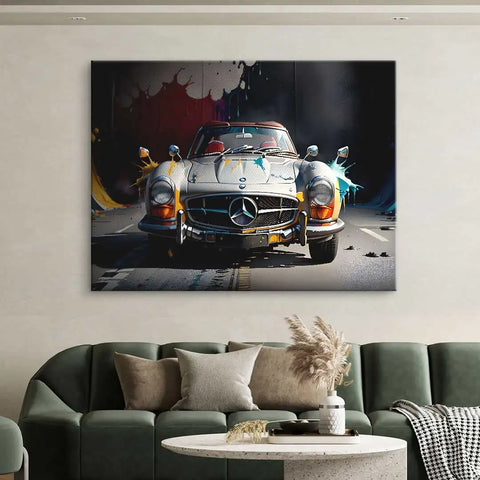 Tableau mural Splash Mercedes 300 sl front de ArtMind